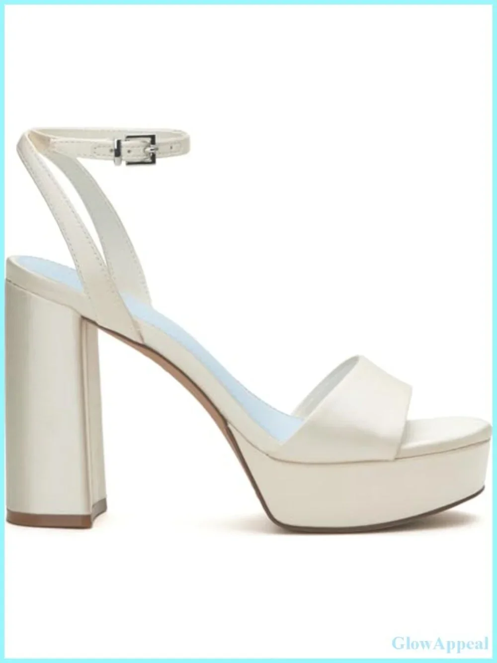 Platform Heeled Sandal Ankle Strap Block Heel Open Toe Adjustable Buckle